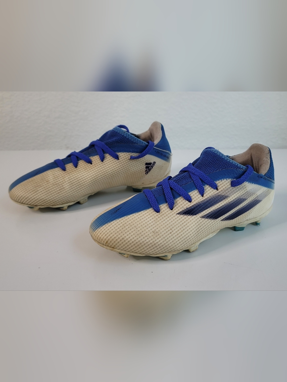Adidas Blue & White Soccer Cleats - X Speedflow .3
